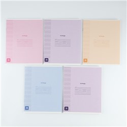 Тетрадь 12 листов в частую косую линейку «Минимализм», обложка мелованный картон, блок №1, 5 видов МИКС