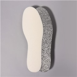 Стельки для обуви, утеплённые, фольгированные, с эластичной пеной, универсальные, 36-45р-р, 29,5 см, пара, цвет белый