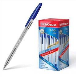 ErichKrause® Ручка шариковая "Classic Stick" R-301 синяя (поштучно) арт.43184