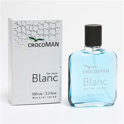 Туалетная вода мужская CrocoMAN Blanc, 100 мл (по мотивам Lacost 12.12 Blanc)