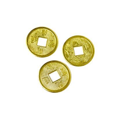 Монеты китайские россыпь диаметр 2 см Набор 100 шт золото