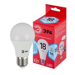 Лампа светодиодная ЭРА RED LINE LED A65-18W-840-E27 R Е27, 18Вт, груша, нейтральный белый свeт /1/10/100/