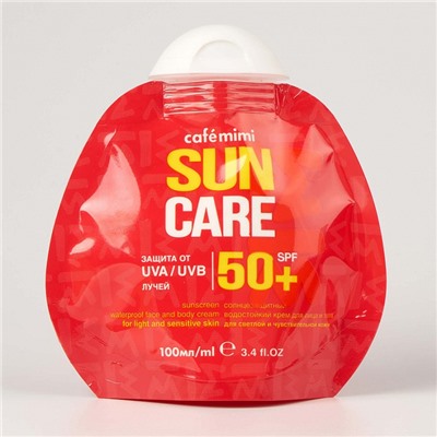 Солнцезащитный водостойкий крем для лица и тела SPF50+, 100мл.
