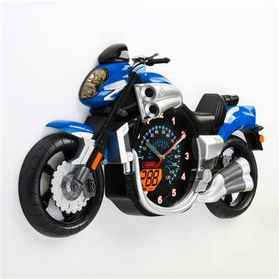 Детские настенные часы "Мотоцикл", плавный ход, 57 х 30 см, циферблат 16 см