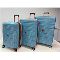 Набор из 3-х чемоданов с расширением 23105 Голубой