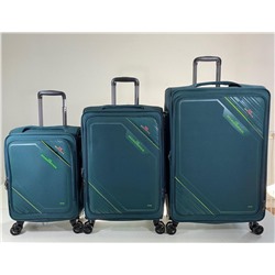 Комплект из 3-х чемоданов  MIRONPAN  арт. 50122 Бирюзовый