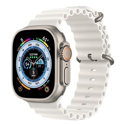 Ремешок - ApW26 Ocean Band Apple Watch 38/40/41мм силикон (white)