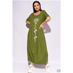 Женское платье 25962 оливковый