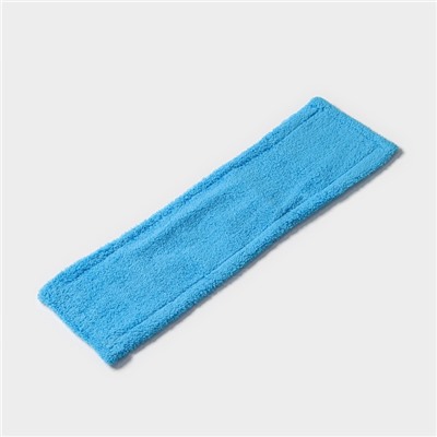 Насадка для плоской швабры Доляна, 42×12 см, микрофибра, цвет голубой
