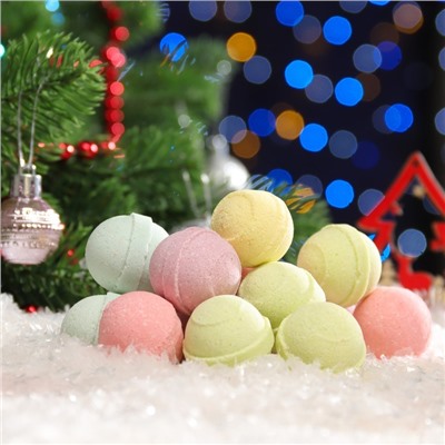 Бомбочки для ванны Rainbow balls, новогодние, 350 г 9292078