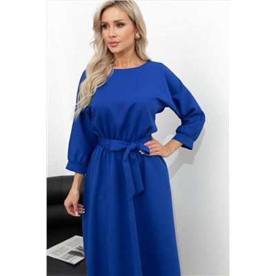 Синее платье с карманами Любава №2