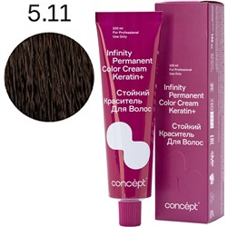 Стойкий краситель для волос 5.11 Темно-русый интенсивно-пепельный INFINITY Concept 100 мл