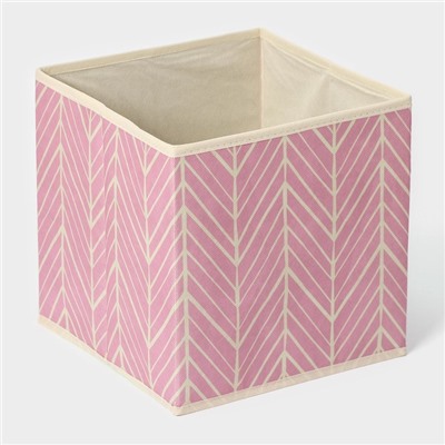 Короб стеллажный для хранения Доляна «Зигзаг», 28×28×27 см, цвет розовый
