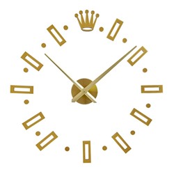 Часы-наклейка, серия: DIY, "Соломон", d-120 см, сек стрелка 39 см, цифра 13 см, АА, золото