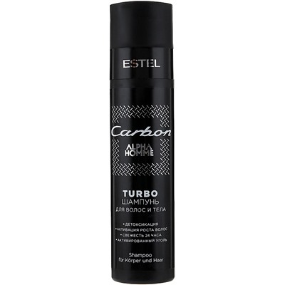 TURBO-шампунь для волос и тела ALPHA HOMME CARBON ESTEL 250 мл