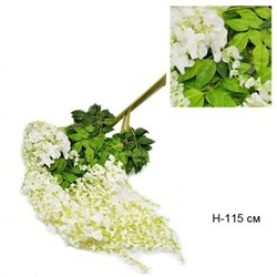 Искусственные листья 12 штук Цветы белые / 149NA-19 /уп 50/