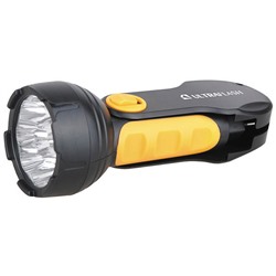 Ultraflash LED3816 фонарь аккум 220В, черный/желтый, 9 LED, SLA, пласт, склад. вилка коробка /1/5/60/