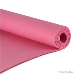 Коврик для йоги и фитнеса спортивный гимнастический EVA 4мм. 173х61х0,4 цвет: розовый / YM-EVA-4P / уп 24
