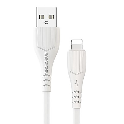 Кабель USB - Apple lightning Borofone BX37 Wieldy (повр. уп)  100см 2,4A  (white)