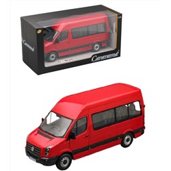 Cararama. Модель 1:24 "Volkswagen Crafter Bus" металл. красный арт.30183