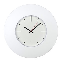 Часы настенные, серия: Интерьер, дискретный ход, d-37 см, широкий белый обод
