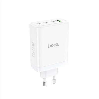 Адаптер Сетевой Hoco N31 PD 3Type-C/USB 100W (white)