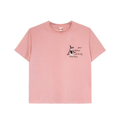 ЛГ-4355/1 Пижама женская (футболка, брюки) Песочная клетка Светло-розовый
