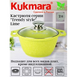 Кастрюля 2,0л со стекл. кр. АП "Trendy style" (lime) к21tsl