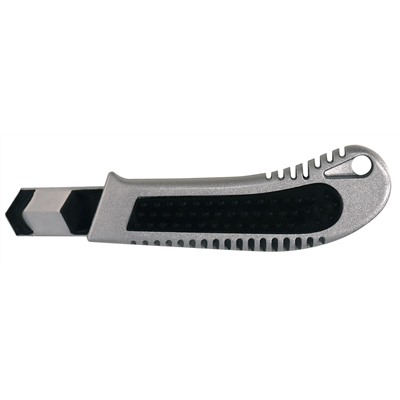 Нож канцелярский 18 мм, металлический корпус, с автоматической фиксацией и металлическими направляющими INFORMAT