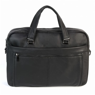 Мужская кожаная сумка-портфель 9021 Блек