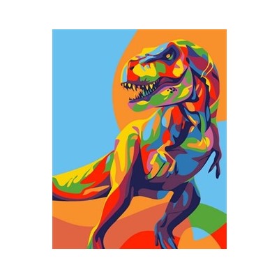 Картина по номерам Радужныи Динозавр