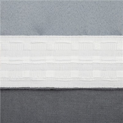 Штора портьерная Этель «Структурная», цвет серый, на шторной ленте, 270х300 см, 100% п/э