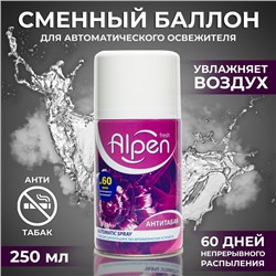 Сменный баллон для автоматического освежителя Alpen, Антитабак, 250 мл