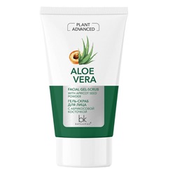 Plant Advanced Aloe Vera Гель-скраб для лица с абрикосовой косточкой 120г