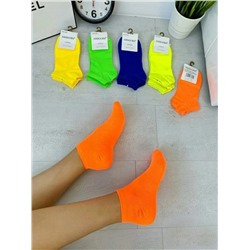 Женские хлопковые носки Amigobs однотонные, цветной (ряд 10шт)