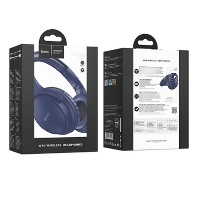 Bluetooth-наушники полноразмерные Hoco W40 (blue)