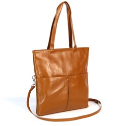 Женская кожаная сумка шоппер 20512 F7 Браун