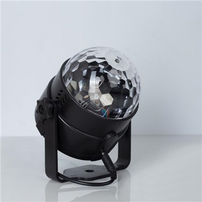 Световой прибор «Хрустальный шар» 7.5 см, пульт ДУ, присоска, свечение RGB, 5 В
