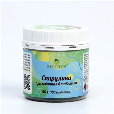 Спирулина, прессованная в таблетки, 50 г