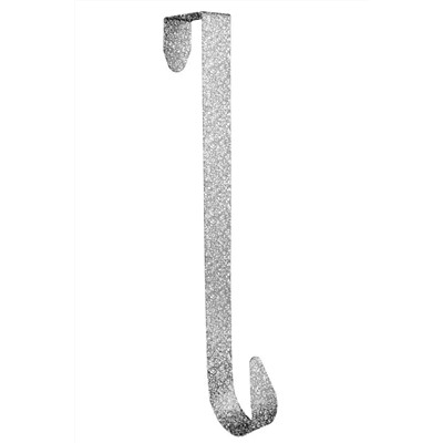 Крючок серебряный искристый для рождественского венка 31 см EF07104S