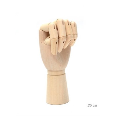 Сувенир рука деревянная левая 25 см / F43 /уп 60/