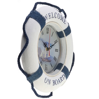 Часы настенные, серия: Море, "Стаксель", дискретный ход, d-30 см