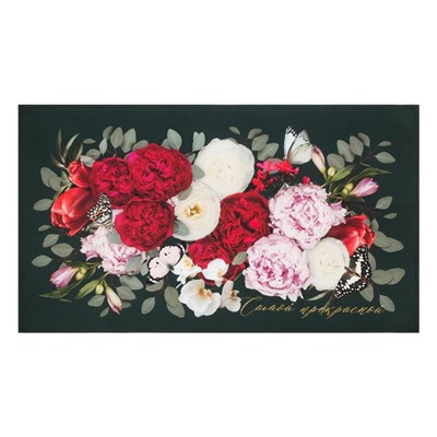 Полотенце "Этель" Flowers  40х73 см, 100% хлопок, саржа 190 г/м2