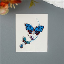 Татуировка на тело "Голубые бабочки"