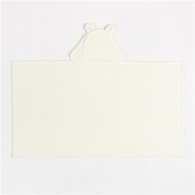 Полотенце с капюшоном Крошка Я, цвет белый, 67х120 см, 100% п/э, 280 г/м2