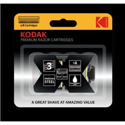 Сменные кассеты для бритья Kodak Premium Razor, 3 лезвия (4шт в упак, цена за шт) /4/96/394/   5125