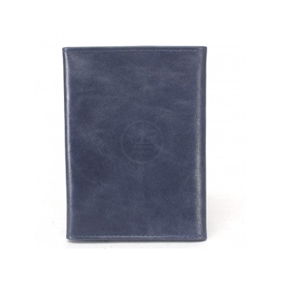 Обложка для паспорта Croco-П-402 (5 карм)  натуральная кожа синий крек (217)  230968