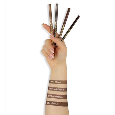 LuxVisage Карандаш для бровей механический тон 503 Chocolate BROW Filler & Fix