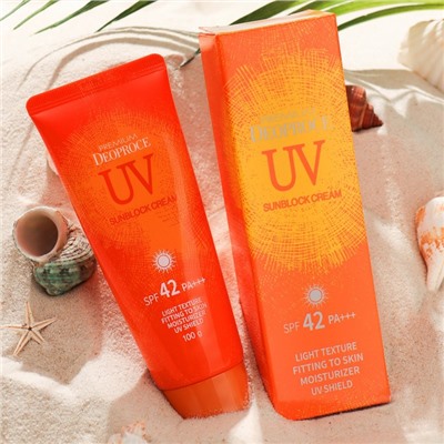 Солнцезащитный крем,Deoproce Premium UV Sun Block Cream SPF42 PA, 100 гр