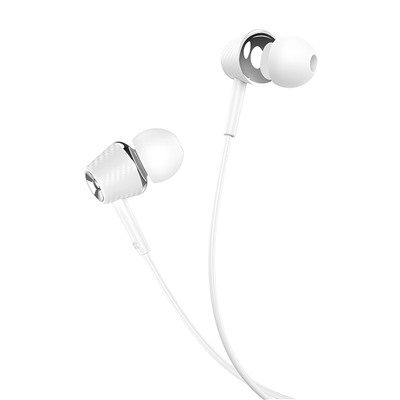 Проводные наушники с микрофоном внутриканальные Hoco M70 Graceful universal Jack 3,5  (white)